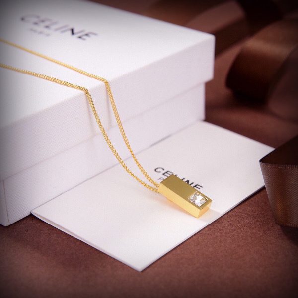 18K Triomphe Sentimental Double Square Diamond Necklace - 图片 7