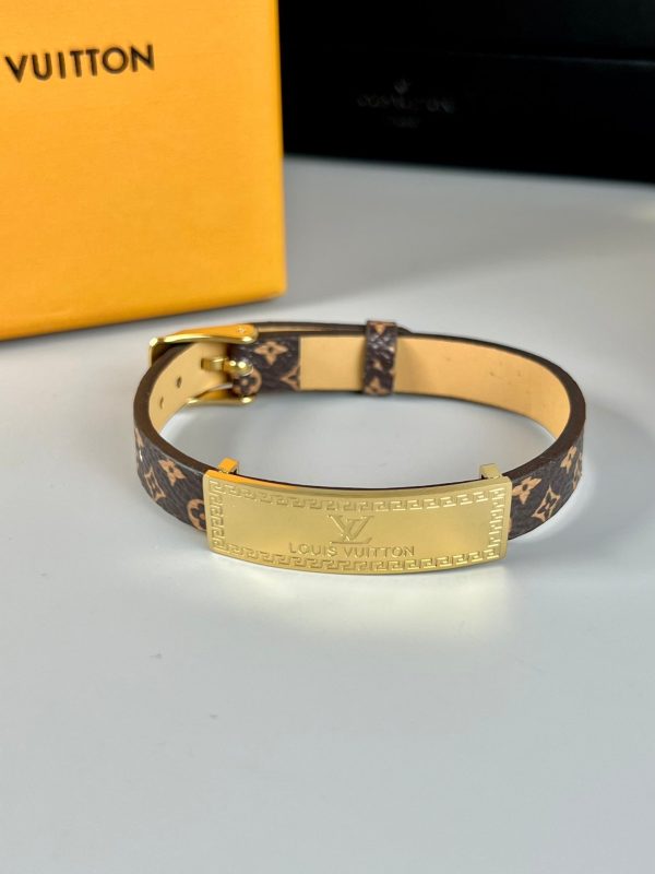 18K Louis Leather Bracelet - Image 3