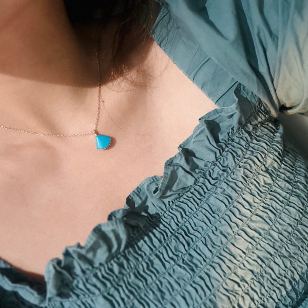 18K BV Divas' Dream Turquoise Pendant Necklace - Image 2