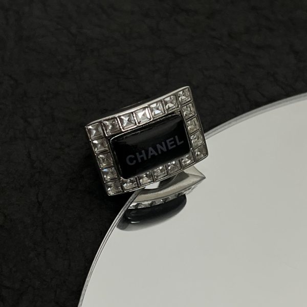 18K CC Vintage Rhinestone Ring - 图片 4