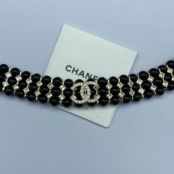 18K CC Strass Choker Necklace - 图片 6