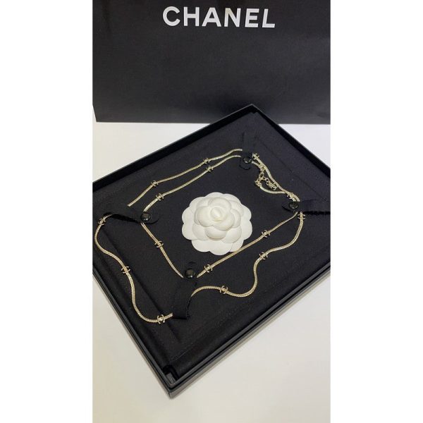 18K CC 24B Flowers Long Necklace - 图片 8