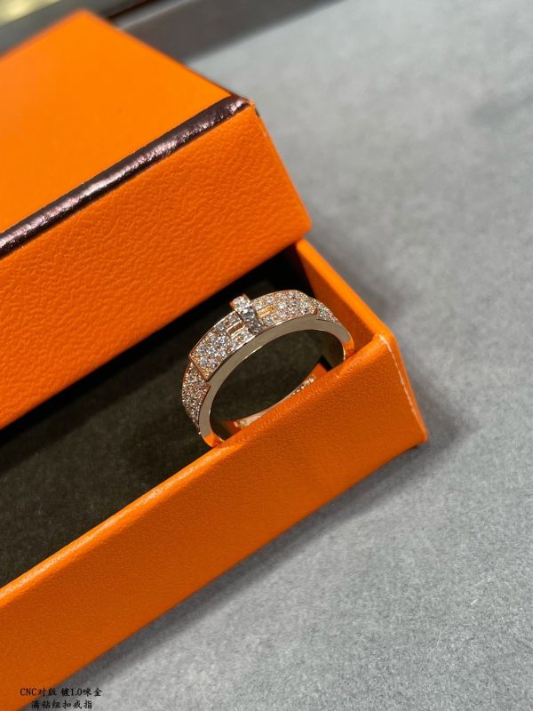 18K Collier De Chien Diamonds H Ring - 图片 9