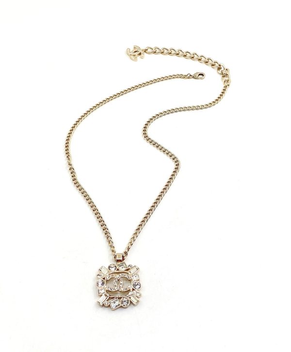 18K CC Diamonds Pendant Necklace - 图片 3