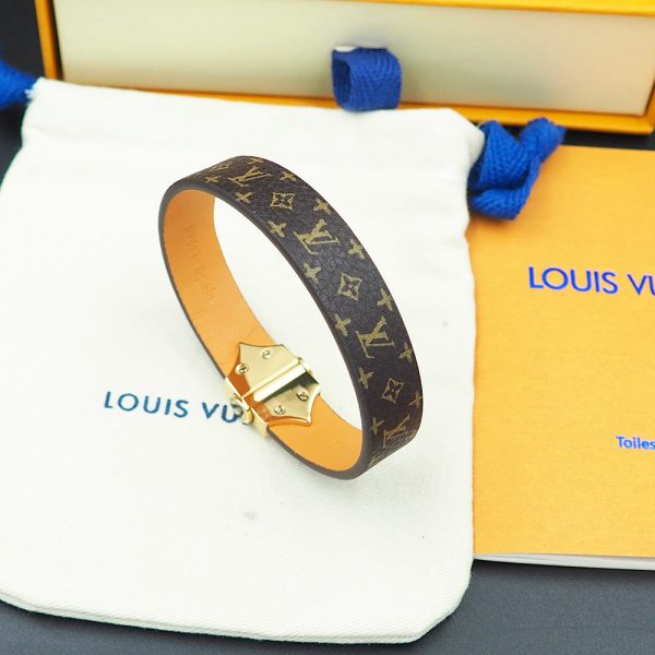 18K Louis Leather Vintage Bracelet - 图片 3