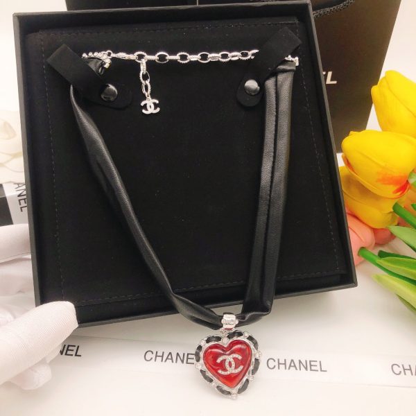 18K CC 2021 Leather Choker Necklace - 图片 5