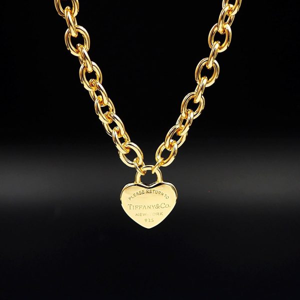 18K T Tag Chain Necklace - 图片 8