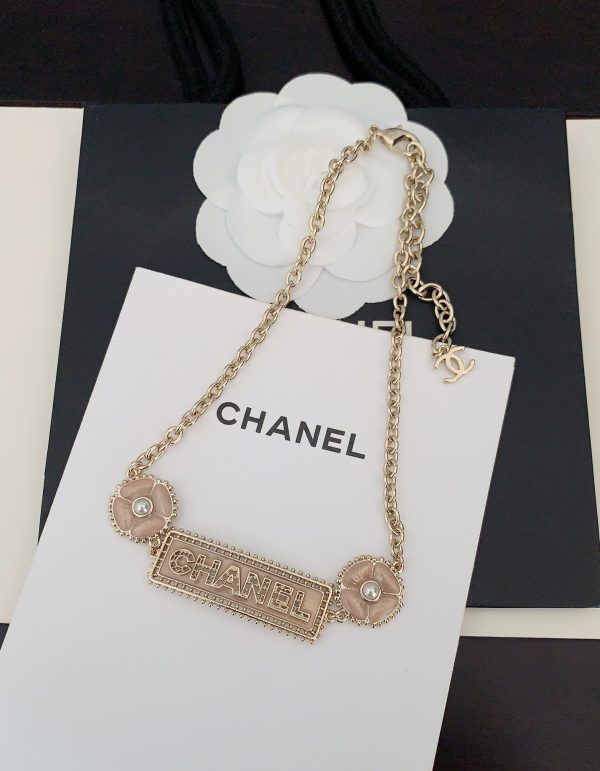 18K CC Resin Diamonds Necklace - 图片 3