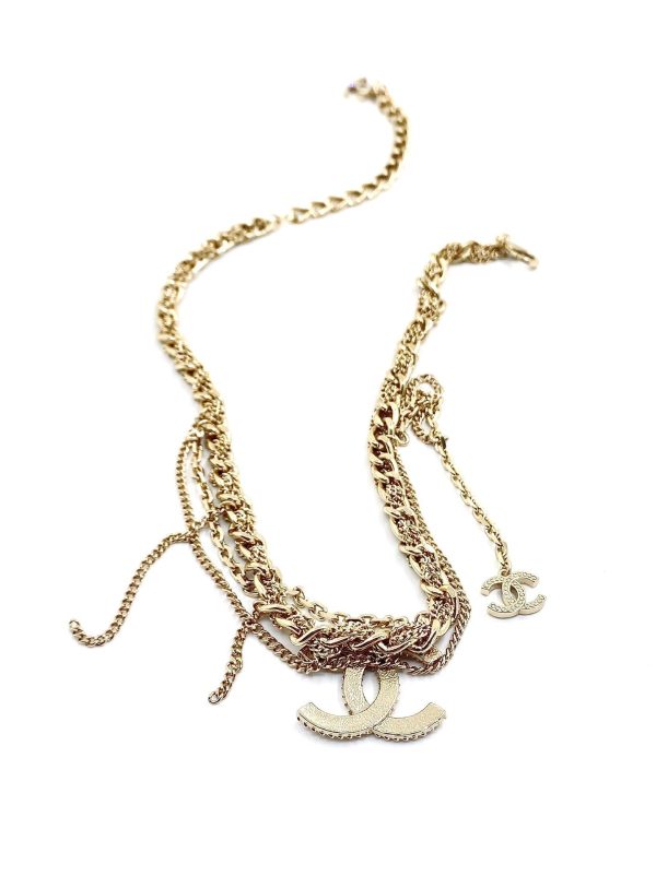 18K CC Crystals Choker Necklace - 图片 3