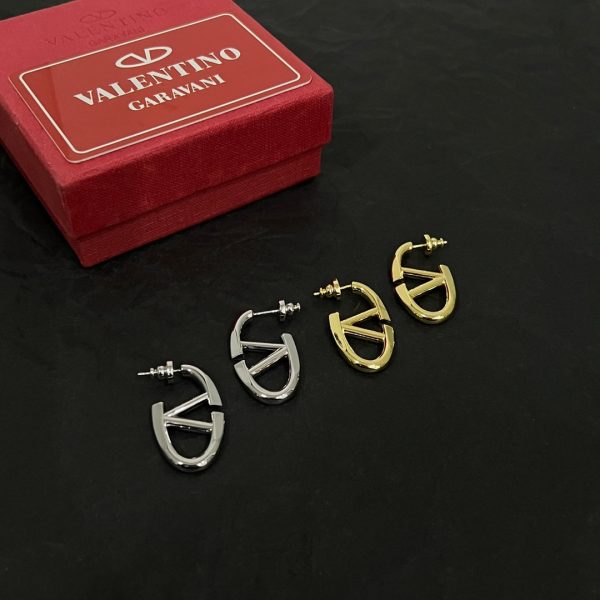 18K Vlogo Gold Earrings - 图片 7