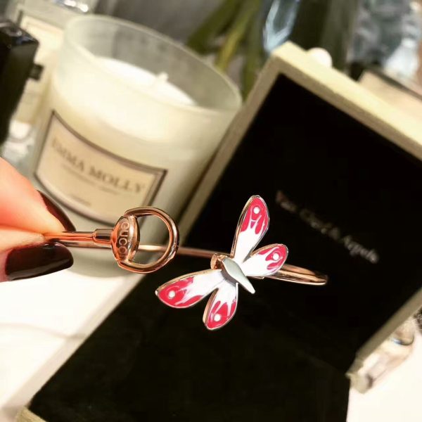 18K Double G Flora Bangle Bracelet - Image 8