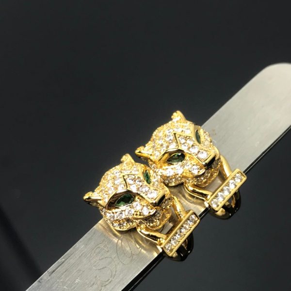 18K Panthère De Diamond Earrings - 图片 2