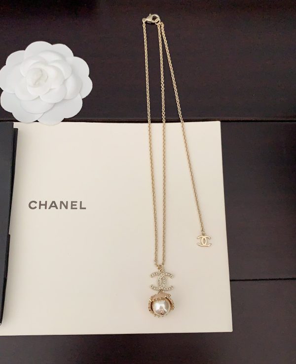 18K CC Pearls Flower Necklace - 图片 2