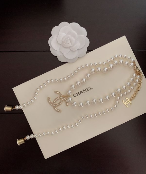 18K CC Pearls Long Necklace - 图片 3