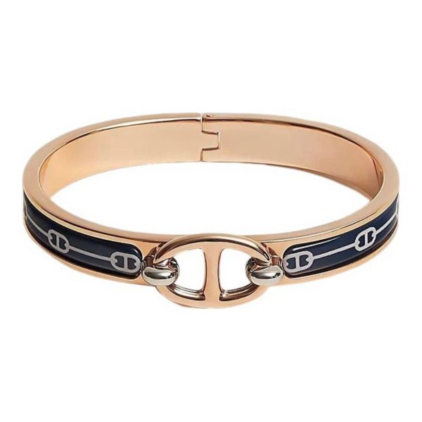 18K Mini Clic Chaîne D'ancre H Bracelet - 图片 3