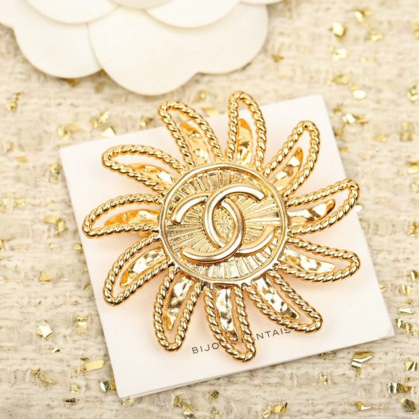 18K CC Sunflower Brooch - 图片 3