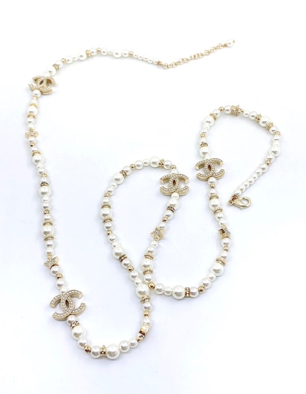 18K CC Pearls Necklace - 图片 3