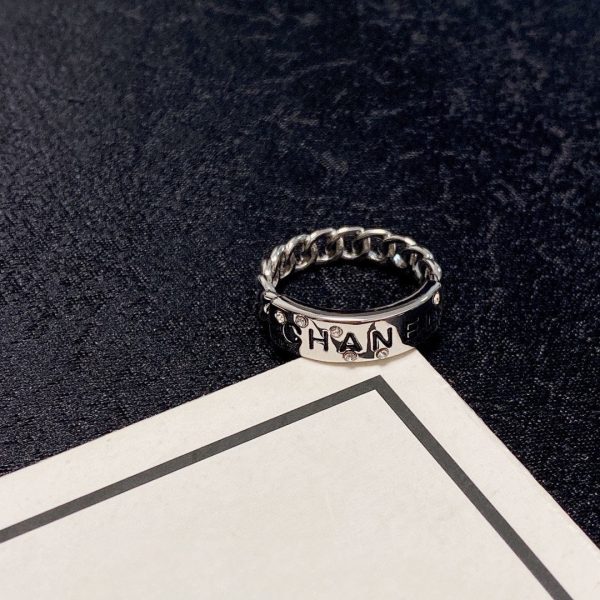 18K CC Chain Link Ring - Image 4