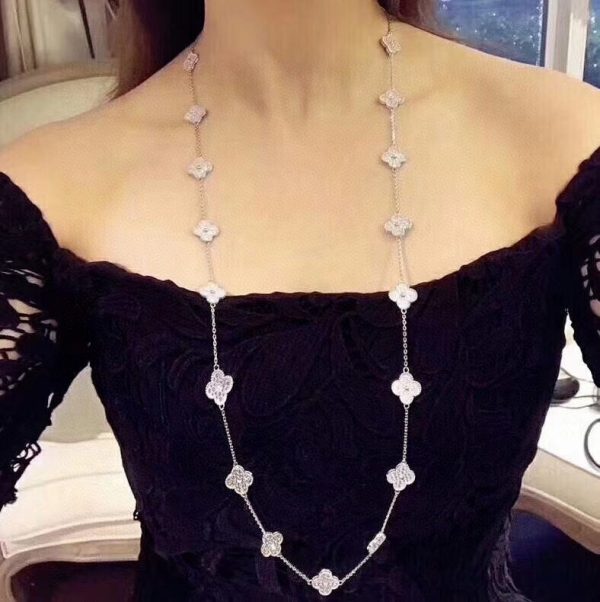 18K Vintage Alhambra 20 Motifs Long Necklace - 图片 3