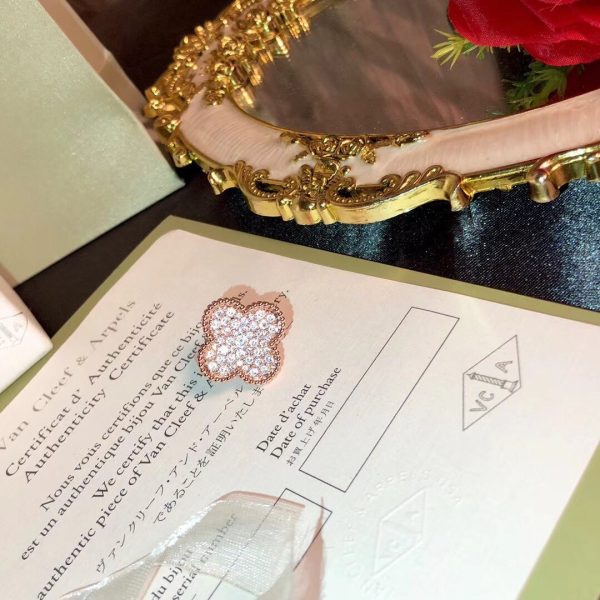 18K Magic Alhambra Diamond Ring - 图片 5