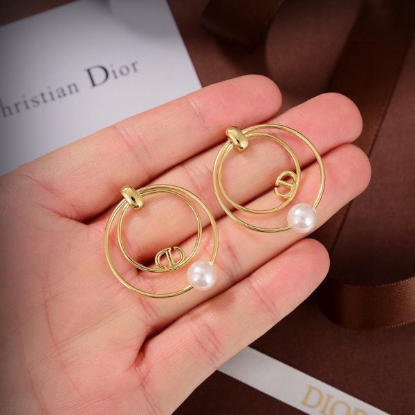 18K CD Revolution Pearl Earrings - 图片 2