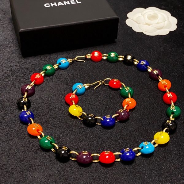 18K CC Color Beads Necklace - Image 2