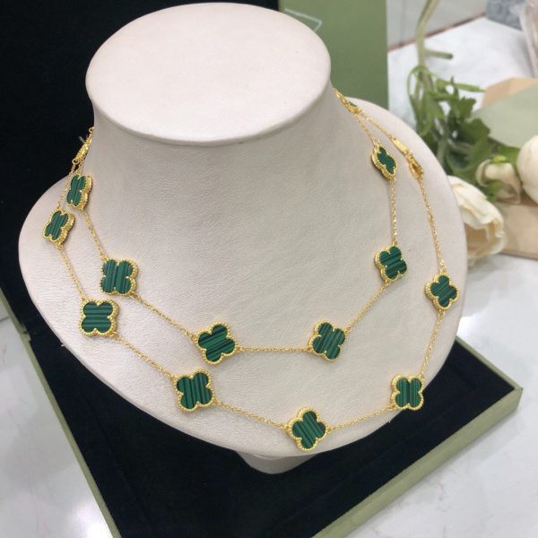 18K Vintage Alhambra 20 Motifs Long Necklace - Image 4