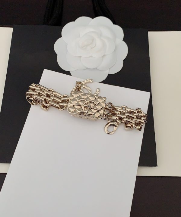 18K CC Gold Chain Bracelet - Image 3
