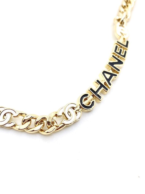 18K CC Chain Choker Necklace - Image 3