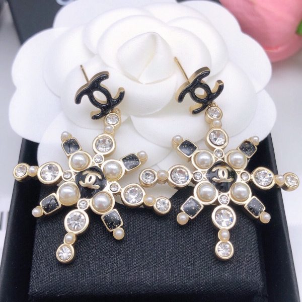 18K CC Snow Flowers Earrings - 图片 3