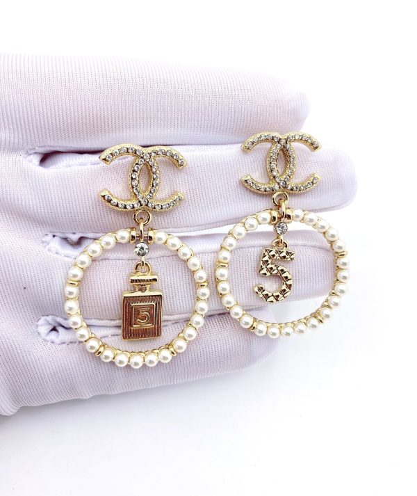 18K CC No.5 Perfume Bottle Earrings - 图片 4