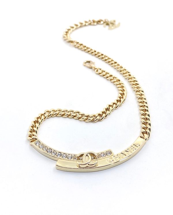 18K CC Diamonds Choker Necklace - Image 3