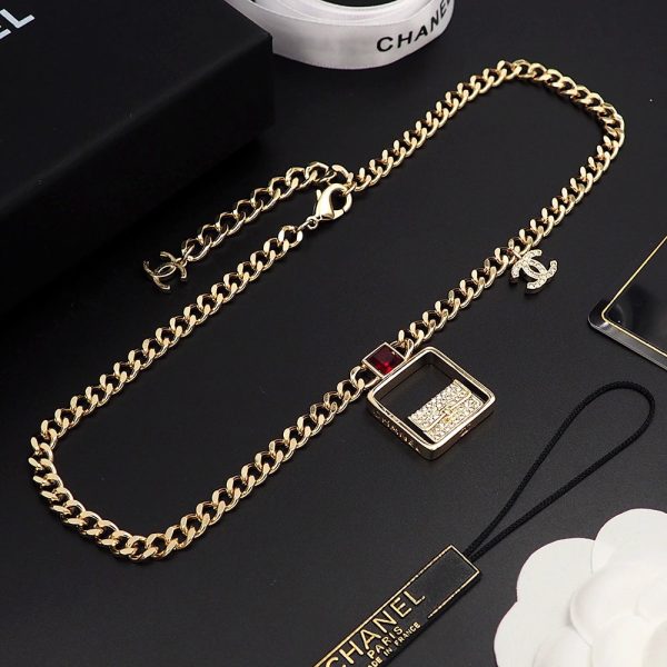 18K CC Red Bag Pendant Necklace - 图片 3
