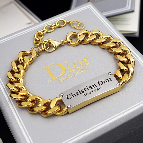 18K CD Chain Link Bracelet - 图片 2