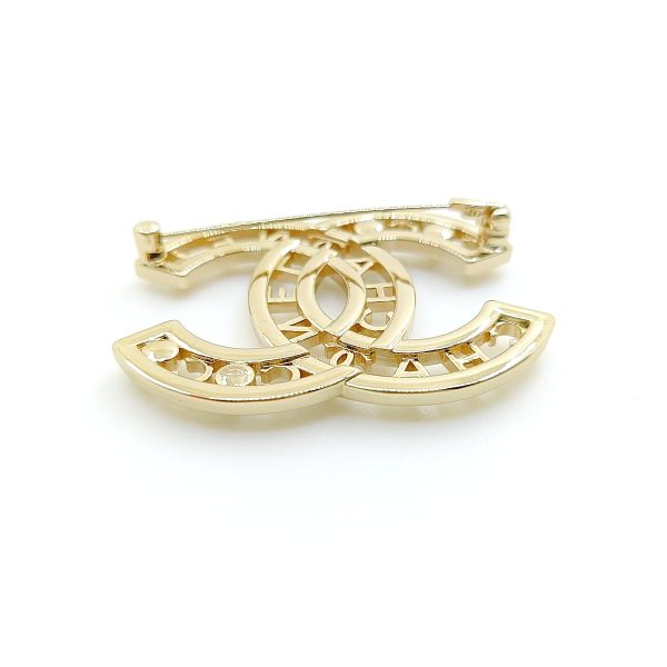18K CC Script Diamonds Brooch - Image 5