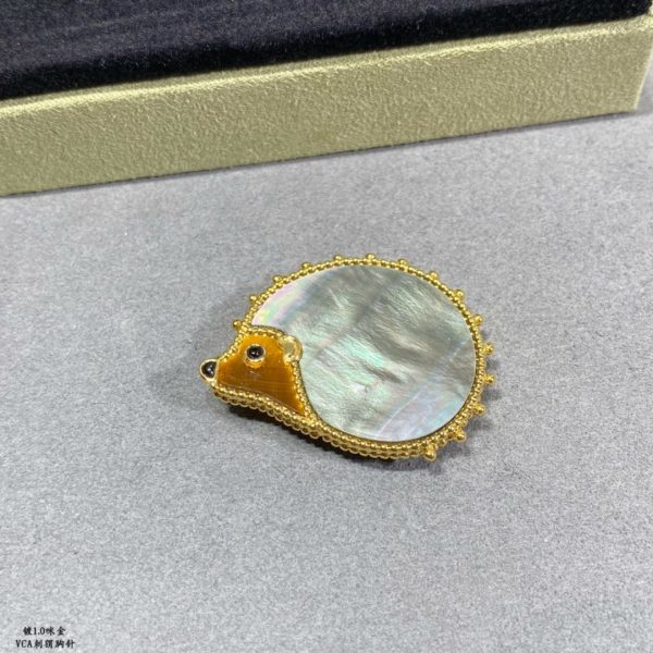 18K Lucky Animals Hedgehog Clip Brooch - 图片 3