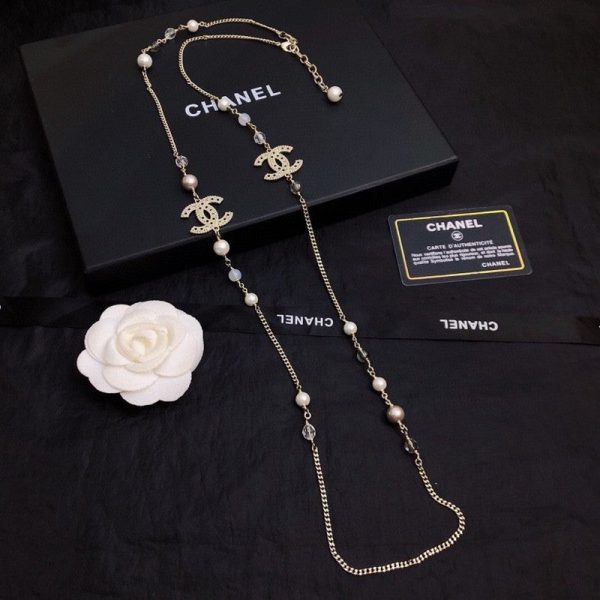 18K CC Long Pearl Necklace - 图片 4