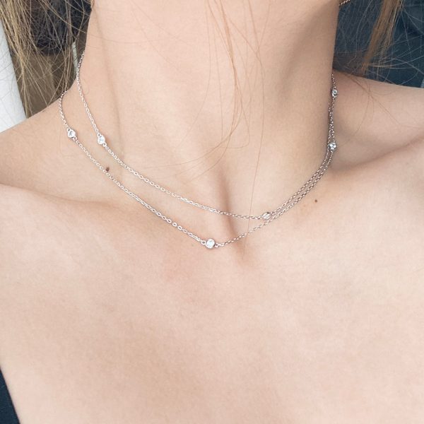 18K T Elsa Peretti Diamonds By The Yard Necklace - 图片 2
