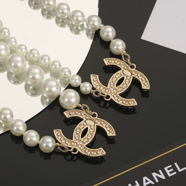 18K CC Long Pearls Necklace - 图片 3
