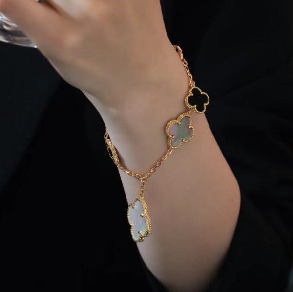 18K Magic Alhambra Five Motifs Clover Bracelet - 图片 5