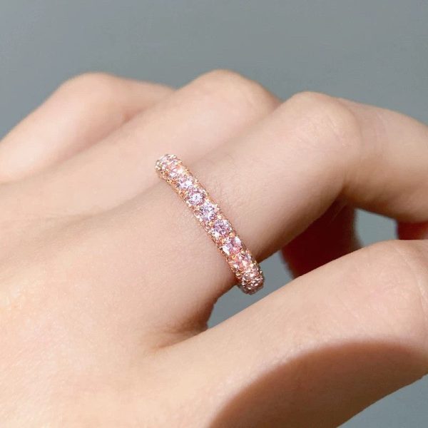 18K T Pink Crystal Ring - 图片 4