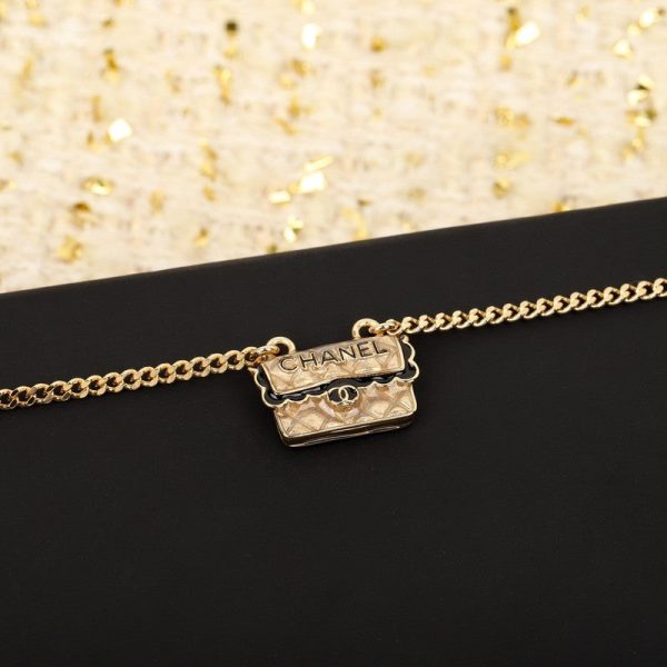 18K CC Bag Pendant Necklace - Image 3