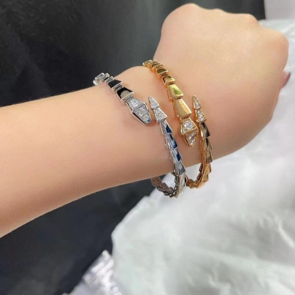 18K BV Serpenti Demi-Pavé Diamonds Bracelet - 图片 4