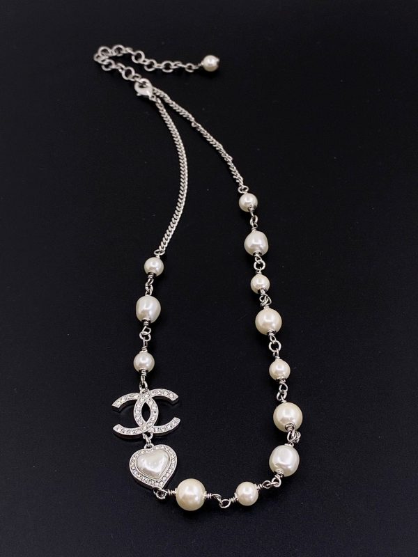 18K Pearls Crystals Necklace - 图片 3