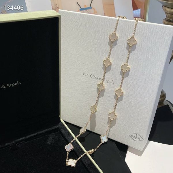 18K Vintage Alhambra 20 Motifs Long Necklace - 图片 5