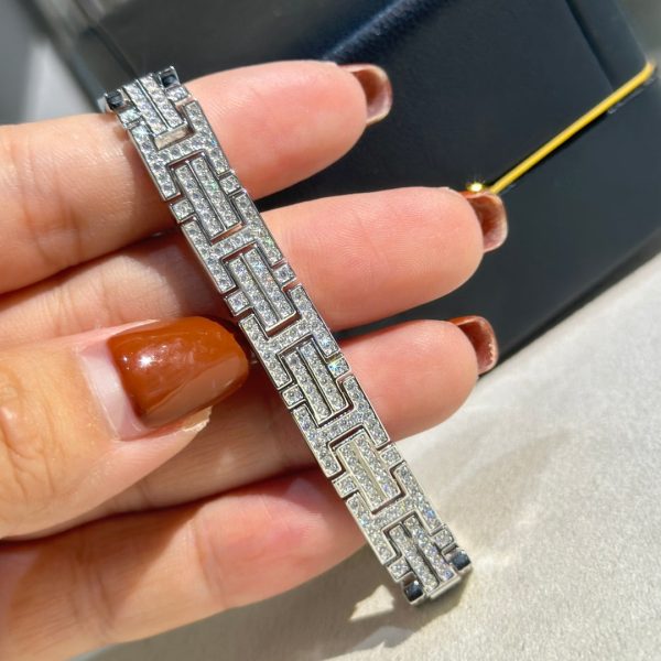 18K Diamond Chain H Bracelet - 图片 2