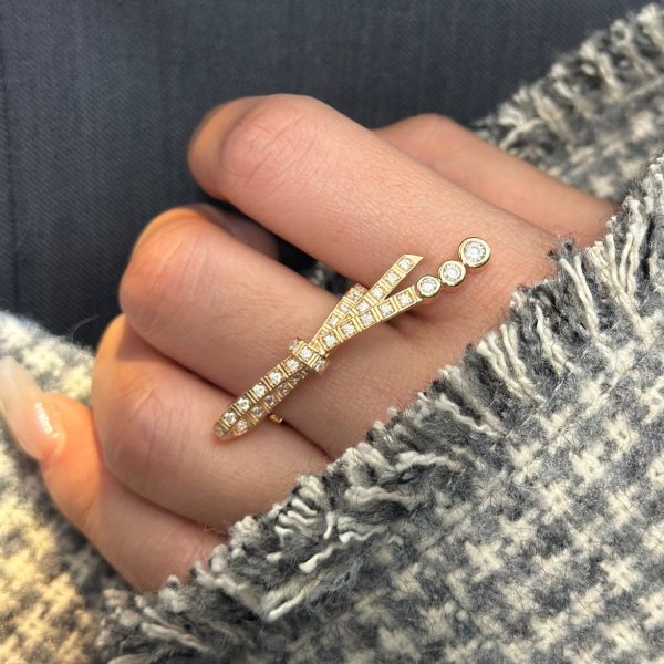 18K CC Ruban Diamonds Ring - 图片 3