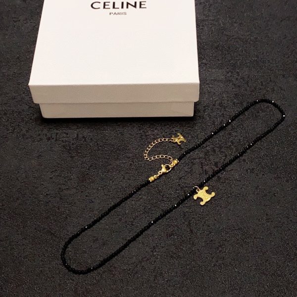 18K Coeur Black Crystals Necklace - 图片 5