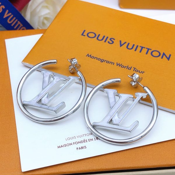 18K Louis Louise Hoop Pearls Earrings - 图片 5