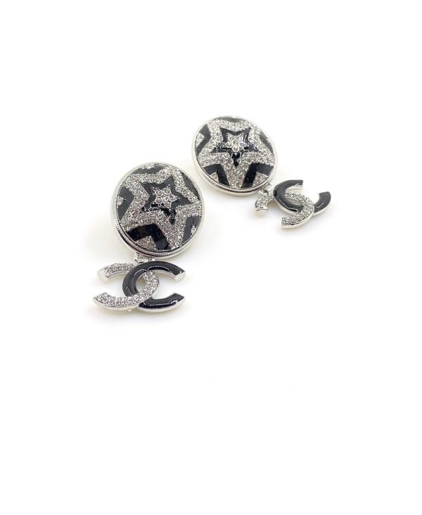 18K CC Diamond Earrings - 图片 3